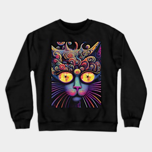 Psychedelic Cat 2.0 Crewneck Sweatshirt